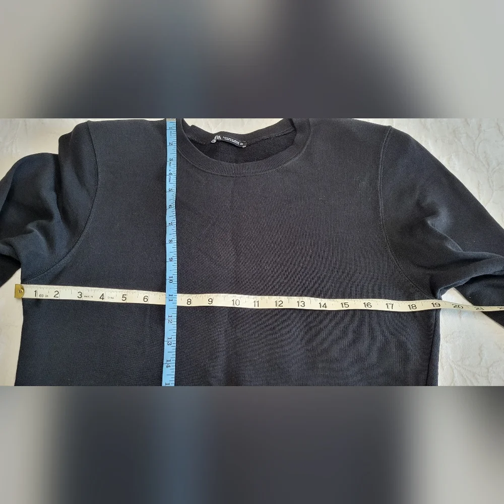 Zara Black Women's Shoulder Pad Sweatshirt - Picture 5 of 8